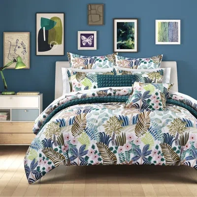 Five Queens Court Rockaway Comforter Set In Teal