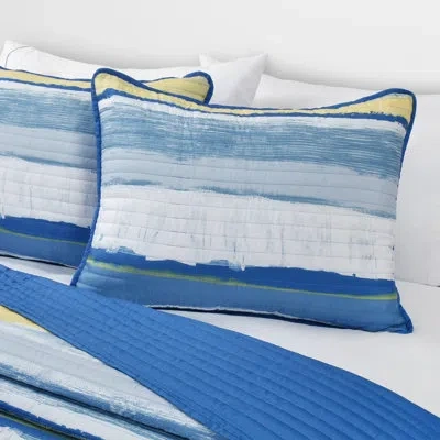 Five Queens Court Seaside Quilt Set In Blue
