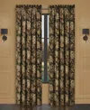 Five Queens Court Stefania 4 Piece Window Panel Pair, 50" X 95" In Black