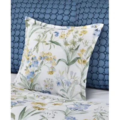 Five Queens Court Tahlia Blue 18" Square Decorative Throw Pillow