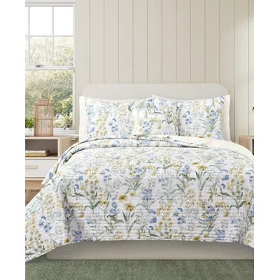 Five Queens Court Tahlia Blue Quilt Set