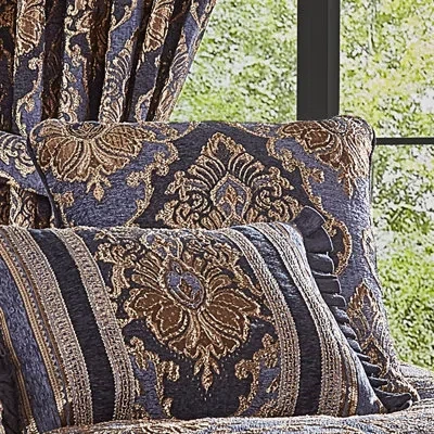 Five Queens Court Woodstock Boudoir Decorative Throw Pillow In Indigo