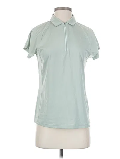 Pre-owned Fj Footjoy Short Sleeve Blouse In Green
