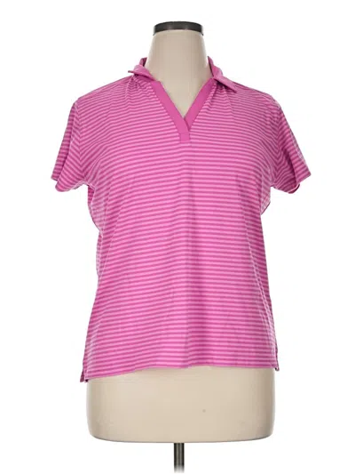 Pre-owned Fj Footjoy Short Sleeve Polo Shirt In Pink