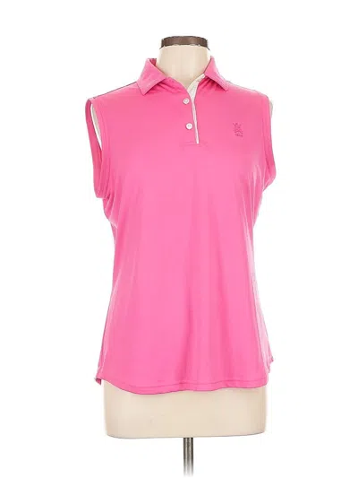Pre-owned Fj Footjoy Sleeveless Polo Shirt In Pink