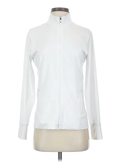 Pre-owned Fj Footjoy Zip Up Hoodie In White