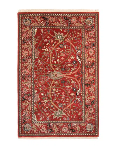 F.j. Kashanian Agra Hand-knotted Rug In Red