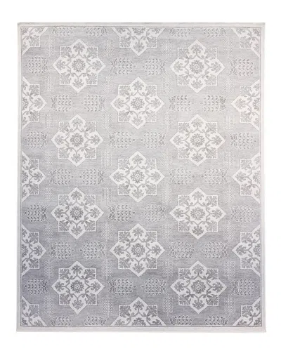 F.j. Kashanian Agra Hand-knotted Rug In Gray