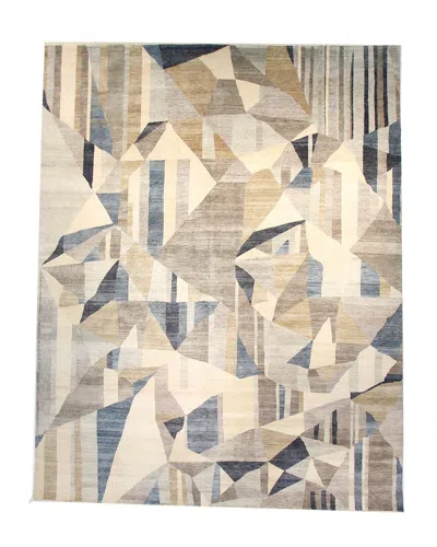 F.j. Kashanian Fj Kashanian Graphic Wool Rug In Gray