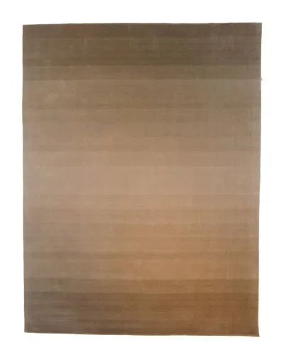 F.j. Kashanian Ombre Wool Rug In Brown