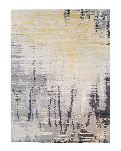 F.j. Kashanian Velvet Wool Rug In Gold