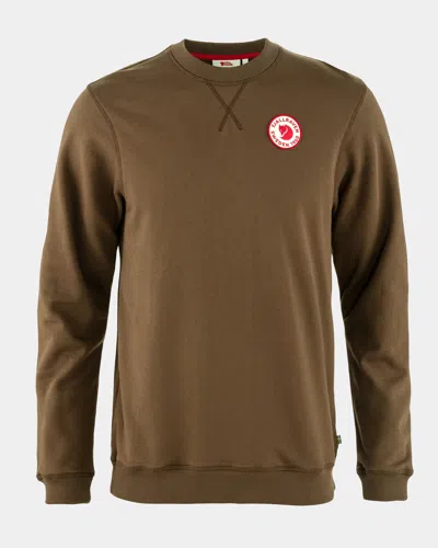 Fjall Raven 1960 Logo Badge Mens Sweatshirt In Brown