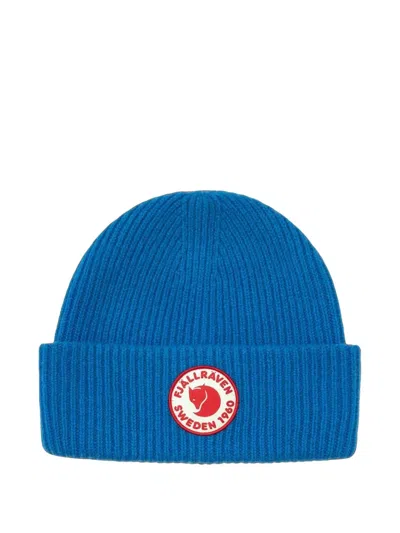 Fjall Raven 1960 Logo-patch Ribbed-knit Beanie Hat In Blue