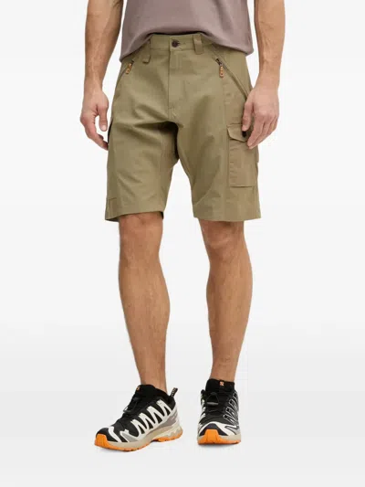 Fjall Raven Abisko Cargo Zip-pocket Shorts In Green