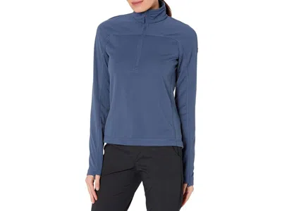 Fjall Raven Abisko Lite Fleece 1/2 Zip Women's Clothing Indigo Blue: Xxs