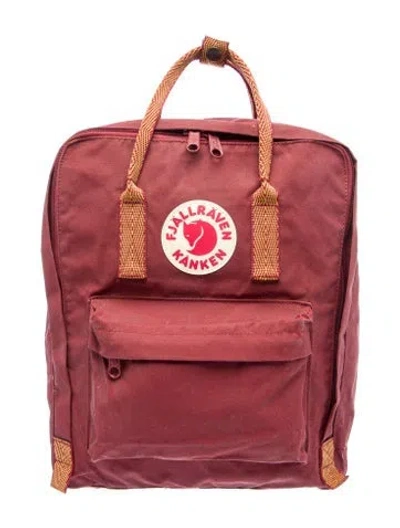 Pre-owned Fjall Raven Canvas Backpack In Burgundy