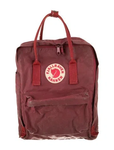 Pre-owned Fjall Raven Canvas Backpack In Burgundy