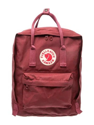 Pre-owned Fjall Raven Canvas Backpack In Burgundy