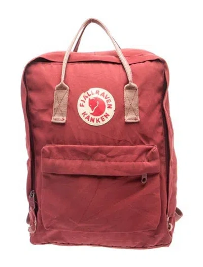 Pre-owned Fjall Raven Canvas Backpack In Red