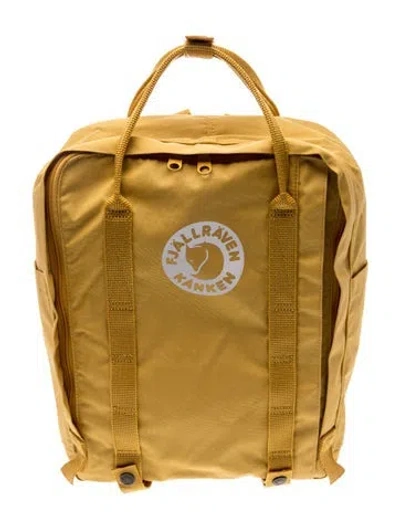 Pre-owned Fjall Raven Canvas Backpack In Yellow