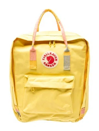 Pre-owned Fjall Raven Canvas Backpack In Yellow