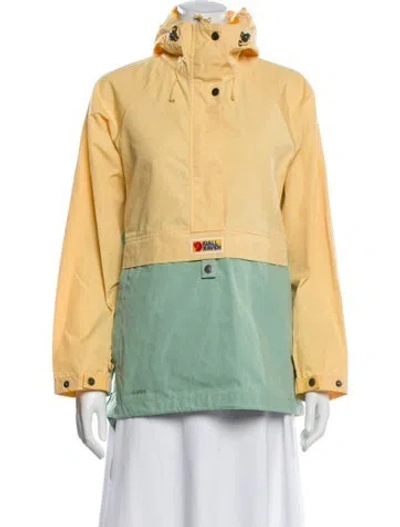 Pre-owned Fjall Raven Colorblock Pattern Long Sleeve Top W/ Tags In Yellow