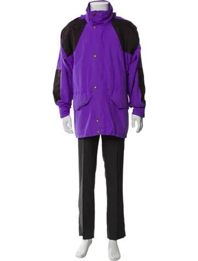 Pre-owned Fjall Raven Colorblock Pattern Parka In Purple