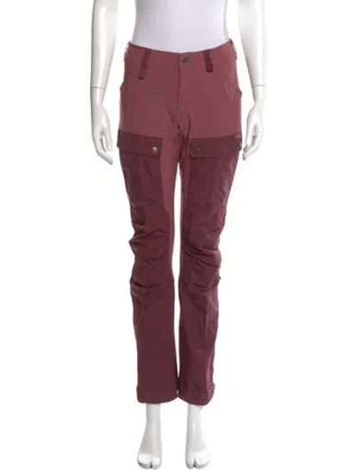 Pre-owned Fjall Raven Colorblock Pattern Straight Leg Pants In Pink