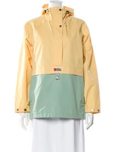 Pre-owned Fjall Raven Colorblock Pattern Utility Jacket In Orange