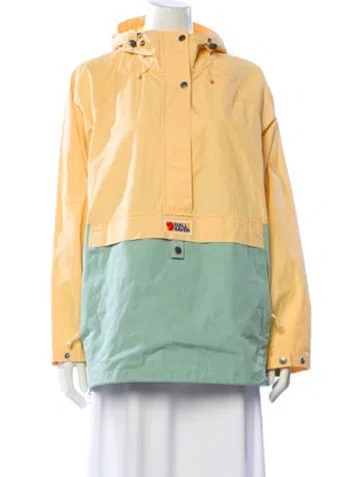 Pre-owned Fjall Raven Colorblock Pattern Utility Jacket In Yellow