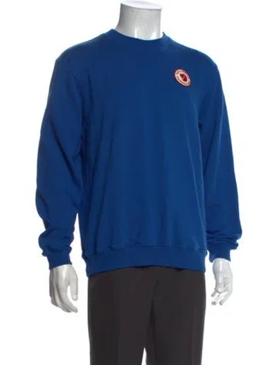 Pre-owned Fjall Raven Crew Neck Long Sleeve Sweatshirt In Blue