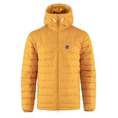 Pre-owned Fjall Raven Fjallraven Expedition Pack Down Hoodie Mustard Yellow