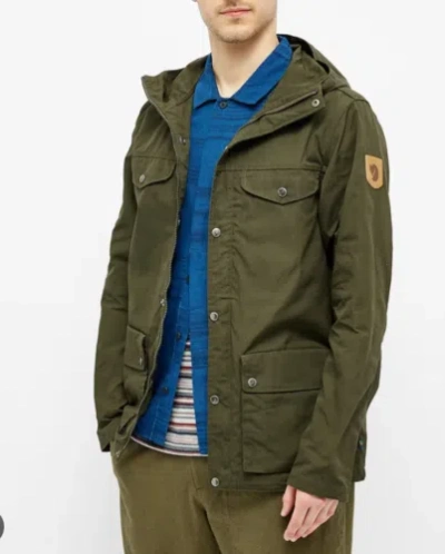 Pre-owned Fjall Raven Fjallraven Greenland Canvas Jacket G-1000 Eco 87202 Xl Men Coat Deep Forest