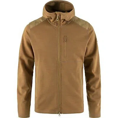 Pre-owned Fjall Raven Fjallraven Keb Fleece Hoodie Men's Jacket, Buckwheat Brown, Large