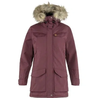 Pre-owned Fjall Raven Fjallraven Nuuk Parka Women's Winter Jacket, Port, Medium In Red