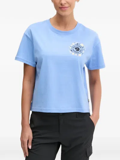 Fjall Raven Fjällblomster Logo-print T-shirt In Blue