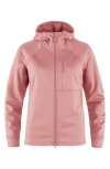 Fjall Raven Fjällräven Abisko Grid Fleece Hooded Jacket In Dusty Rose