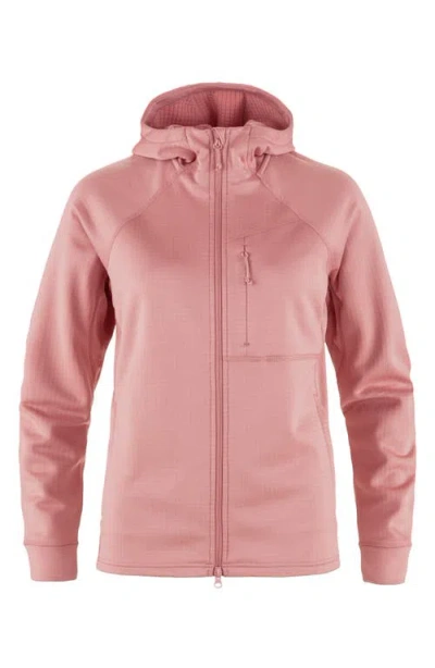 Fjall Raven Fjällräven Abisko Grid Fleece Hooded Jacket In Dusty Rose
