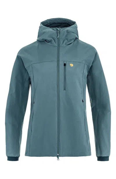 Fjall Raven Fjällräven Bergtagen G-1000 Water Resistant Hooded Jacke In Blue
