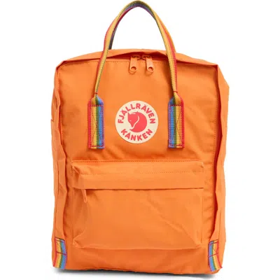 Fjall Raven Fjällräven Kånken Rainbow Water Resistant Backpack In Burnt Orange/rainbow Pattern