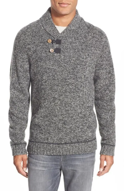 Fjall Raven Fjällräven Lada Regular Fit Shawl Collar Sweater In Grey/ Dark Grey