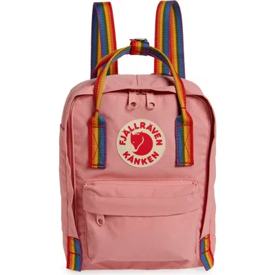 Fjall Raven Fjällräven Mini Kånken Rainbow Water Resistant 13-inch Laptop Backpack In Pink-rainbow Pattern