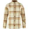 Fjall Raven Fjällräven Singi Organic Cotton Flannel Overshirt In Chalk White-dune Beige