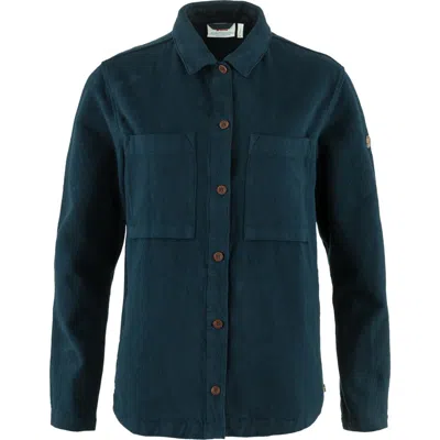 Fjall Raven Fjällräven Singi Organic Cotton Flannel Overshirt In Dark Navy