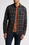 Fjall Raven Fjällräven Skog Trim Fit Plaid Cotton Flannel Button-down Shirt In Dark Navy-dark Oak