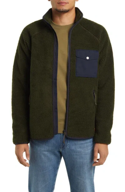 Fjall Raven Fjällräven Vardag Pile Fleece Zip Jacket In Deep Forest