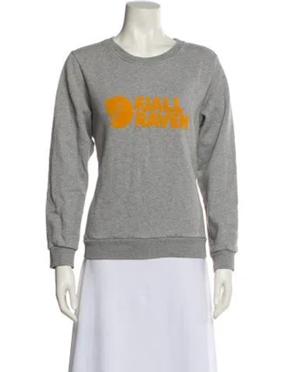 Pre-owned Fjall Raven Graphic Print Crew Neck Sweatshirt In Blue
