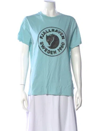 Pre-owned Fjall Raven Graphic Print Crew Neck T-shirt In Blue