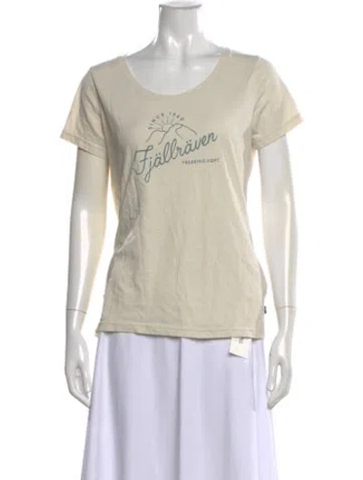 Pre-owned Fjall Raven Graphic Print Crew Neck T-shirt In Neutral