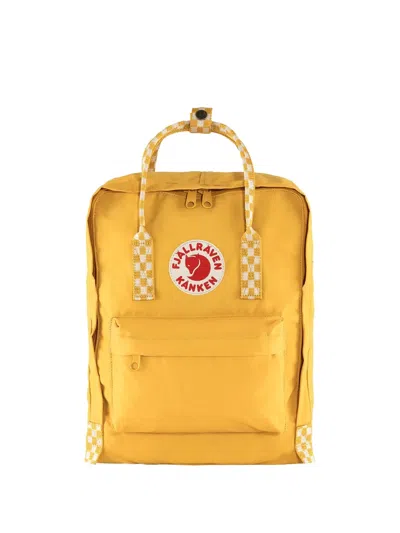 Fjall Raven Kanken Checkered-detail Backpack In Yellow